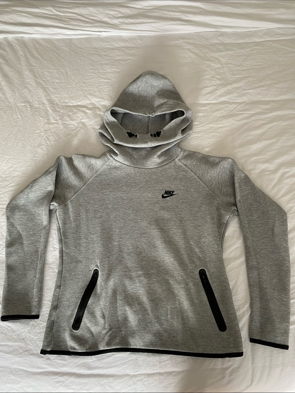 Nike Gray Funnel Neck Pullover Hoodie